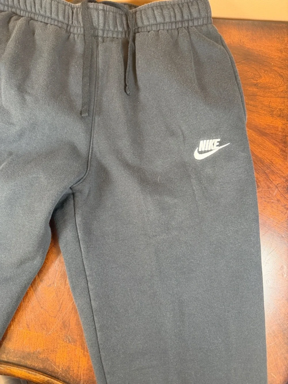 Nike Black Kids Fleece Joggers with White‎ Logo